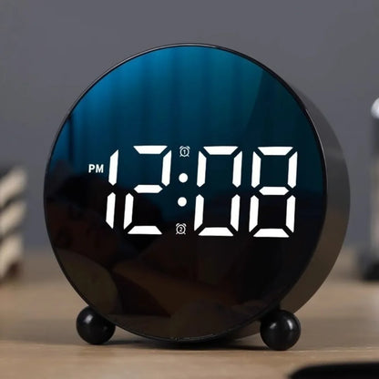Desktop Clock Digital LED Clock 2Sets Alarm Mute Electronic Clock Plastic Adjustable Brightness Digital Alarm Clock Travel 알람시계