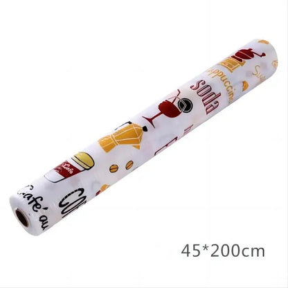 1 Roll Can Cut Table Mat Drawers Cabinet Shelf Liners Cartoon Cupboard Placemat Waterproof Oil Thickened Kitchen Stickers