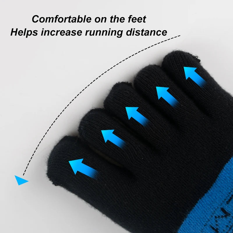 1 Double Running Five Finger Socks Summer Thin Breathable Sports Socks Off-road Running Professional Sports Quick Drying Socks