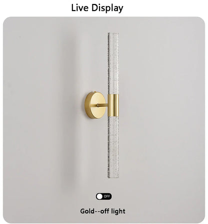 LED Light Modern Wall Light Bedroom Bedside Living Room Wall Lamp Crystal Rod Nordic Aisle Corridor Interior Lighting Fixture