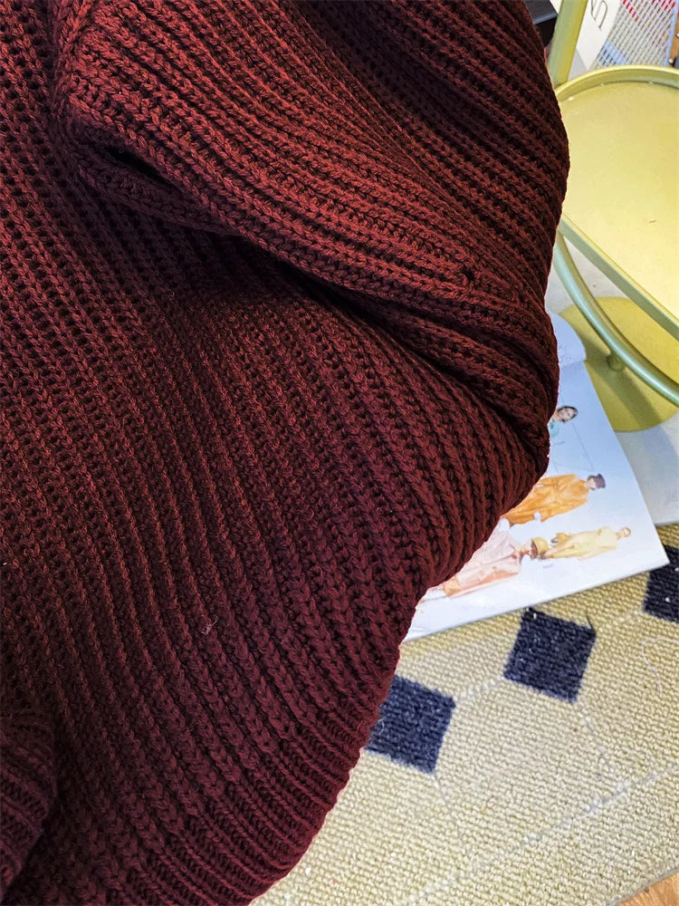 Syiwidii Oversized Sweaters for Women Knit Pullover Spring Autumn Winter Long Sleeve Causal Fashion Elegant Ladies Loose Jumpers