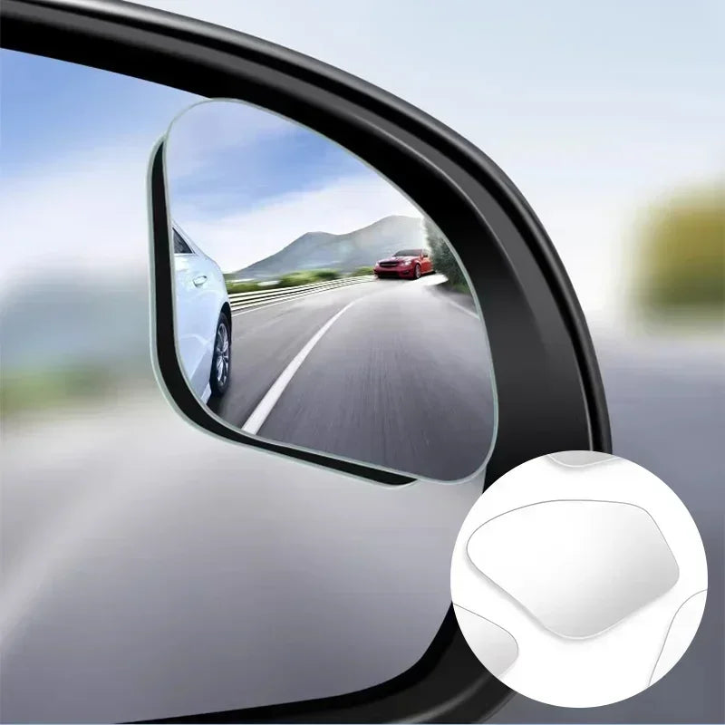 Car Blind Spot Mirror Frameless Auxiliary Rearview Mirror Auto Motorcycle Universal Wide Angle Adjustable Small Mirrors