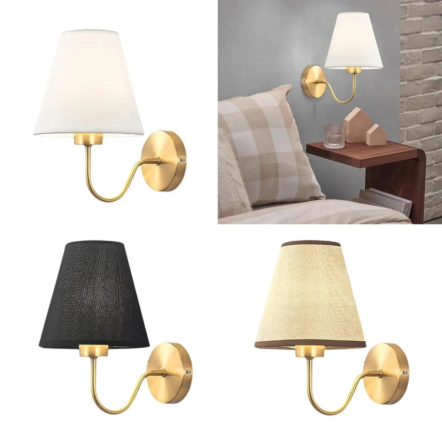 Decorative European Wall Light Fixture E27 Sconce Lantern Lamp Shade for Indoor Living Room Reading Staircase Lighting