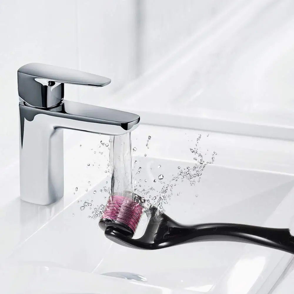 Derma Roller for Skin, Hair & Beard – Women and Men Titanium Microneedling Roller for Face & Scalp, Safe & Easy to Use 0.25mm