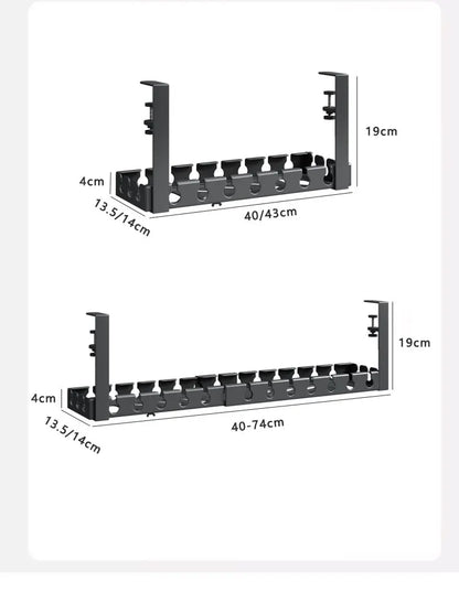 Desk Cable Management Tray,Wire Management, Cable Tray with Clamp for Wire Organizers,Computer Cord Rack for Office,Home