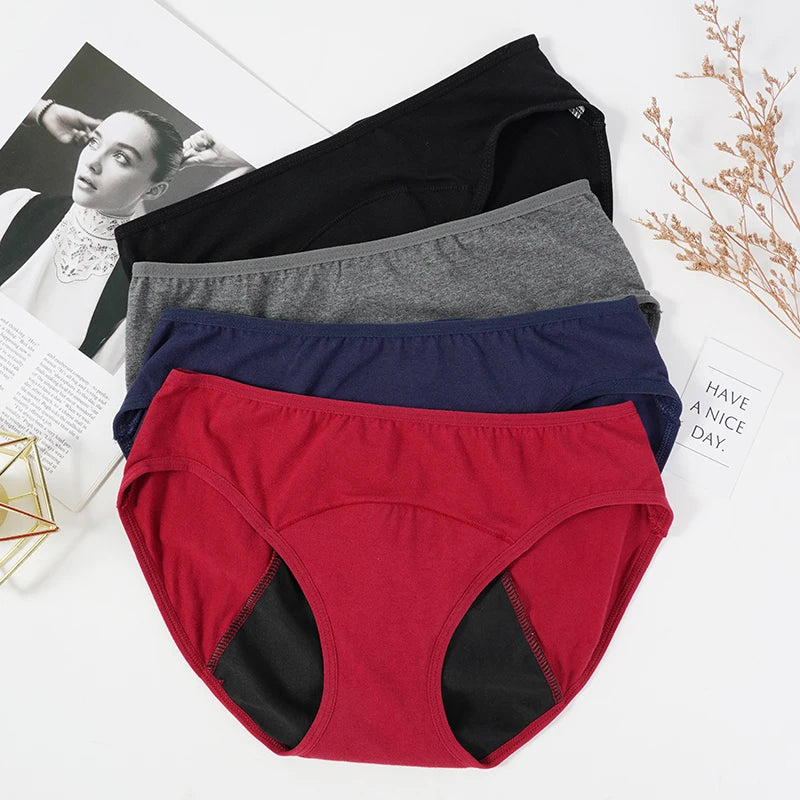 Menstrual Panties Physiological Pants Women Underwear Period Cotton Absorb Water Quick-dry Briefs Female Lingerie Plus Size