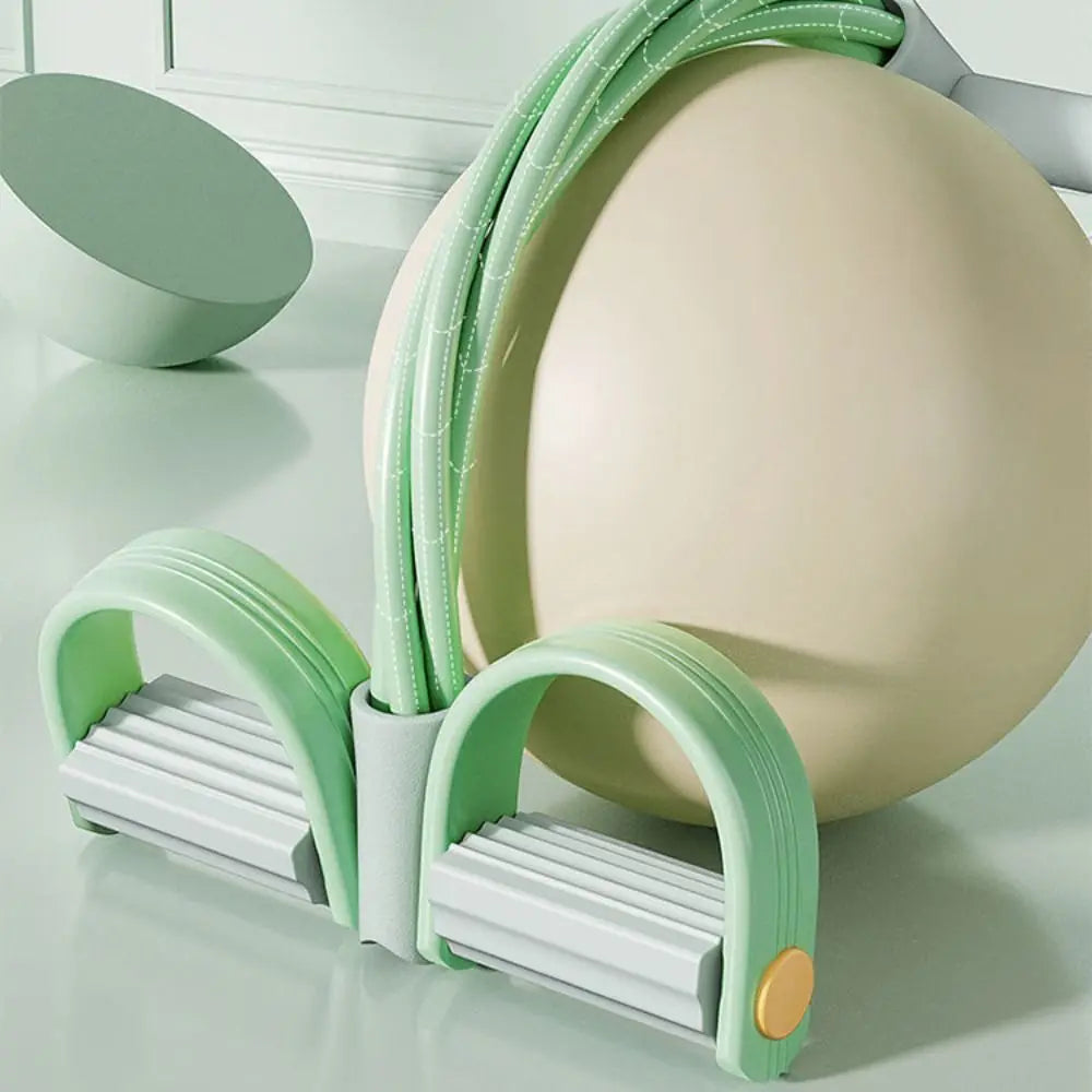 Durable 4-Tube Yoga Pedal Puller Rubber Thicken Resistance Band Abdominal Exerciser Elastic Pull Rope Arm