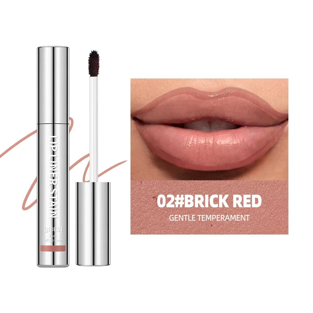 QIBEST 4 Colors Peel Off And Reveal Lip Stain Long Lasting Waterproof Pink Lip Tint Transfer Proof Natural Lip Stain Makeup