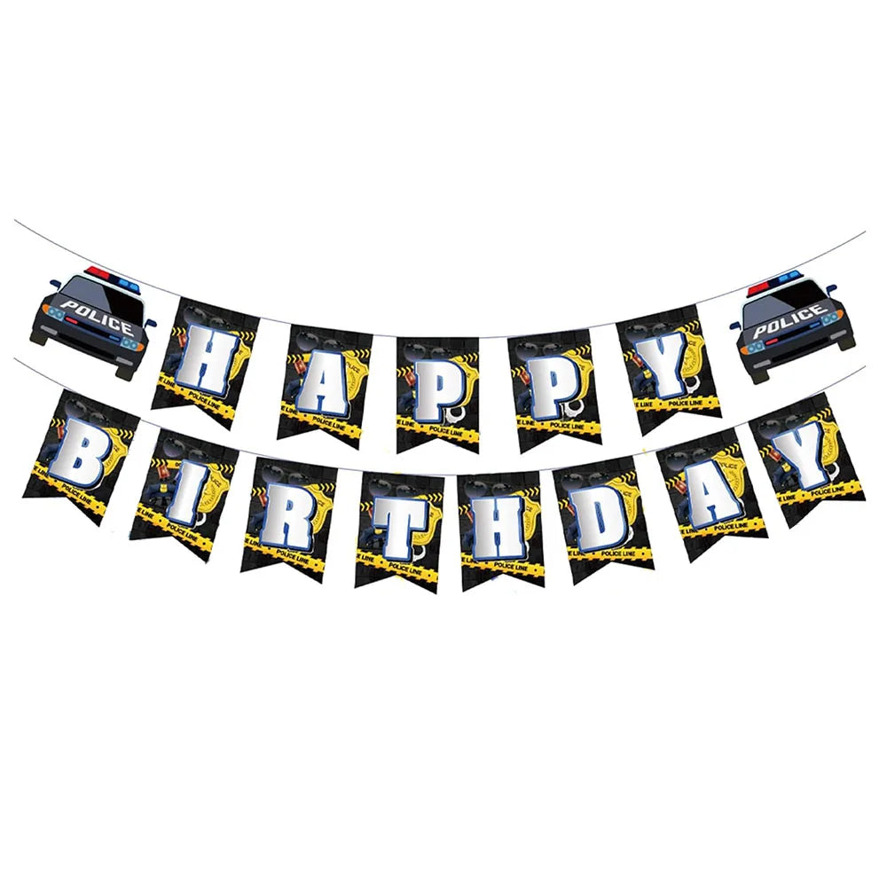 Police Party Birthday Decorations Tableware Police Party Plates Napkins Party Supplies Police Officer Theme Birthday Party Decor