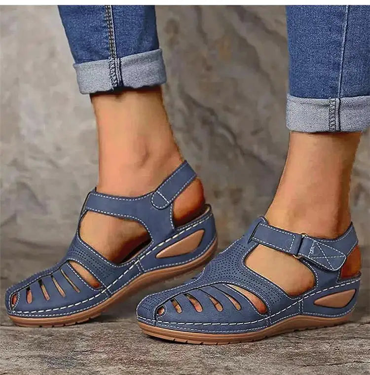 Sandals Shoes Women Summer Soft Women's Sandals Retro Shoes Woman Wedge Women's Shoes Breathable Footwear Female Sandal Women