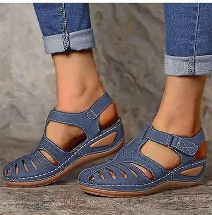 Sandals Shoes Women Summer Soft Women's Sandals Retro Shoes Woman Wedge Women's Shoes Breathable Footwear Female Sandal Women