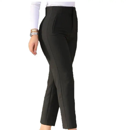 C.New S Wear High waist Pants for Women Formal Pants Office outfits Pencil Trousers Fashion Office Black Apricot Ladies Pants
