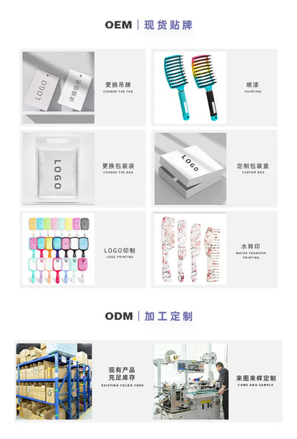 Hairdresser Uses A Brush To Beautify Hair, Nylon Soft Bristle Brush To Sweep Hair, Clean Hair, and Brush Hair Fragments. Home Ha