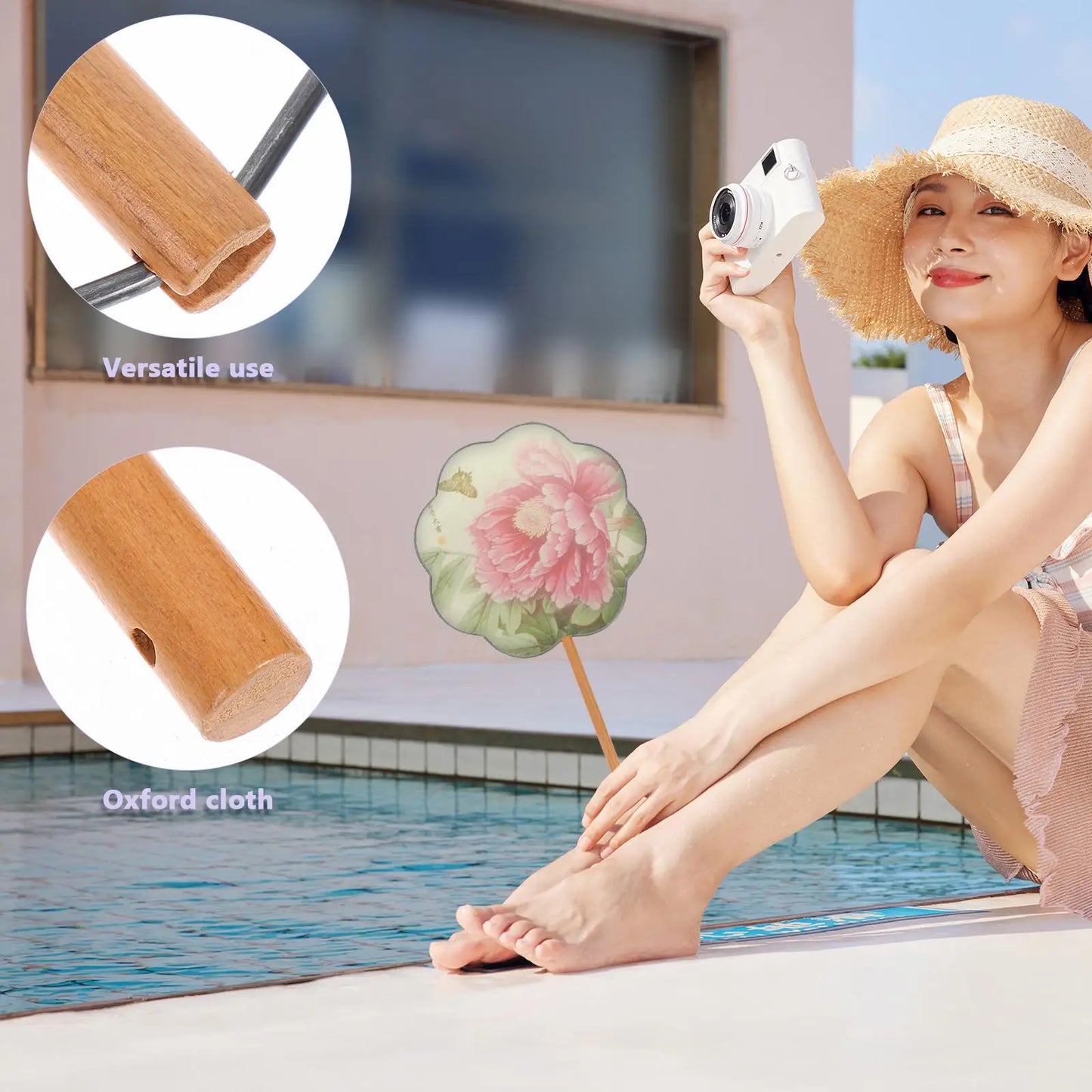 5 Pcs Iron Fan Frames Handmade Craft Tools Diy Silk Fans Wedding Vintage Round Fan Skeletons Hanfu Accessories Foldable Japanese