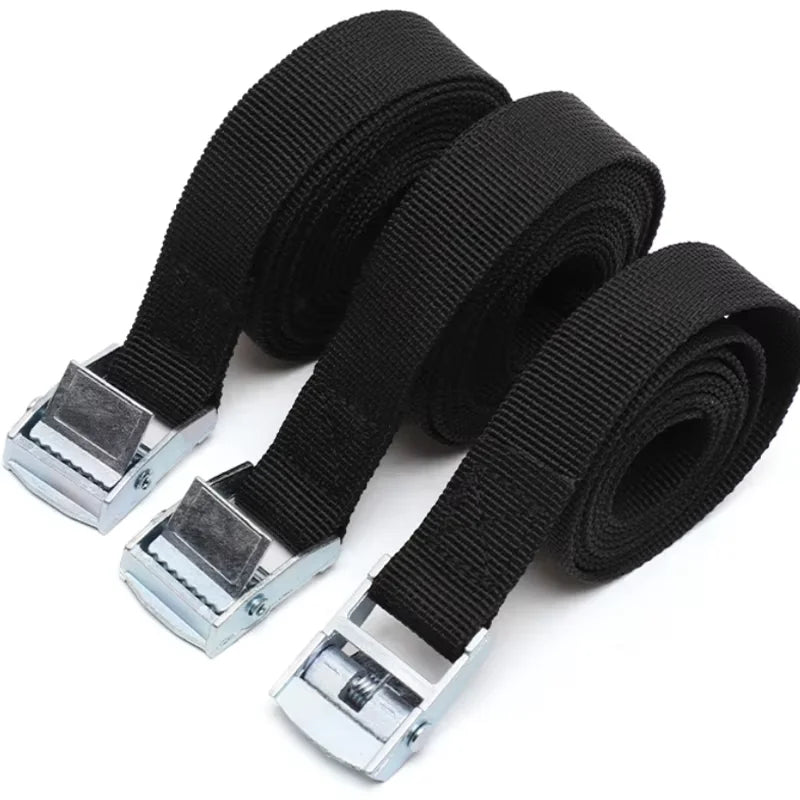 3pcs 2M Buckle Tie-Down Belt cargo straps for Car motorcycle bike With Metal Buckle Tow Rope Strong Ratchet Belt for Luggage Bag