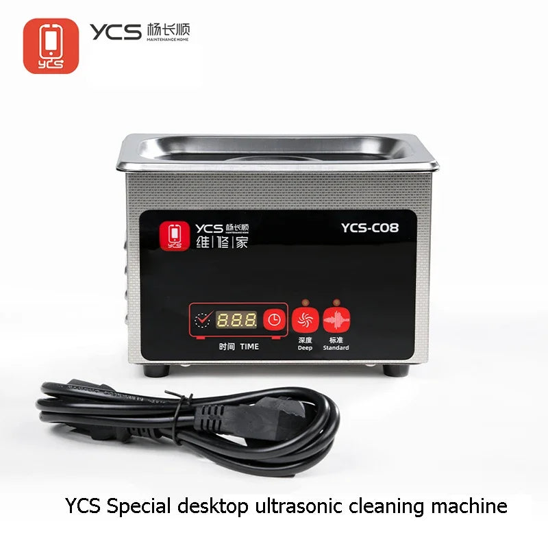 YCS YCS-C08 Ultrasonic Cleaning Machine Mobile Phone Accessories Cleaning Machine Portable Ultrasonic Cleaner