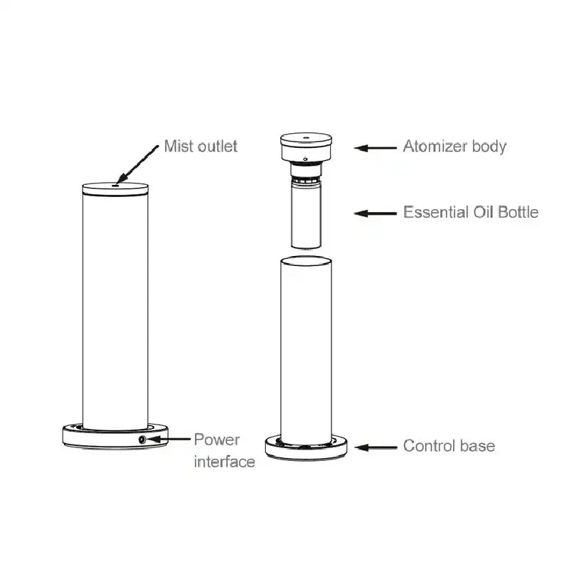 Smart Aroma Diffuser Hotel  Air Humidifier Essential Oil Diffuser APP Bluetooth Vertical Atomization Timing Fragrance Machine