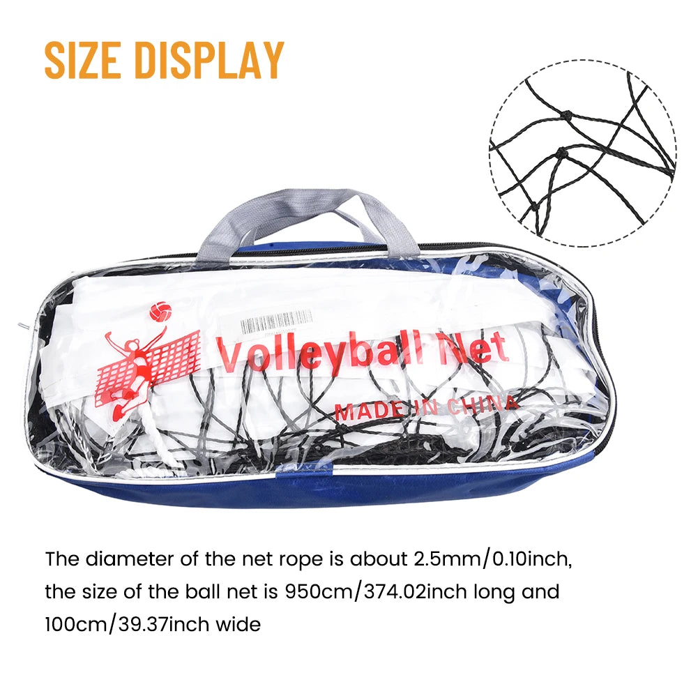 950*100cm Volleyball Net Portable Nylon Mesh Net For Beach Backyard Volleyball Tennis Badminton Outdoor Sports Supplies
