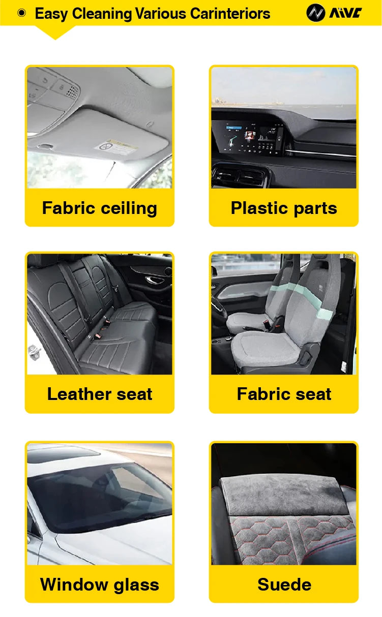 Car Total Interior Cleaner Agent Ceiling Cleaner Leather Flannel Woven Fabric Water free Multipurpose  Auto Dash Cleaning Tool