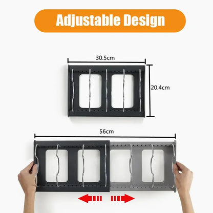 Expandable Kitchen Cabinet Organizer Rack Stainless Steel Storage Shelf for Pots Pans Cutting Boards  Cookware