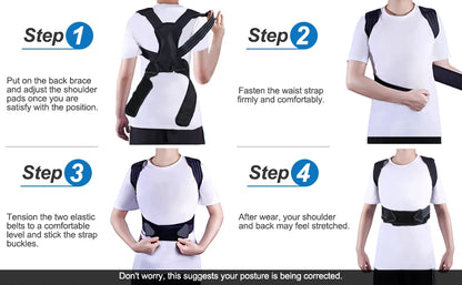 Posture Corrector for Men and Women, Back Brace for Posture, Adjustable and Comfortable, Pain Relief for Back,Shoulders,Neck