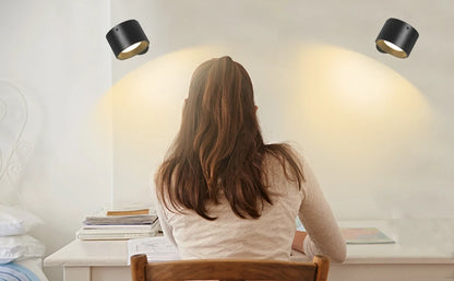 Led 2 in 1 Wall Lights Touch Control 2000mah Battery Usb Recharge 360° Rotatable Wireless Portable  Bedroom Reading Night Lamp