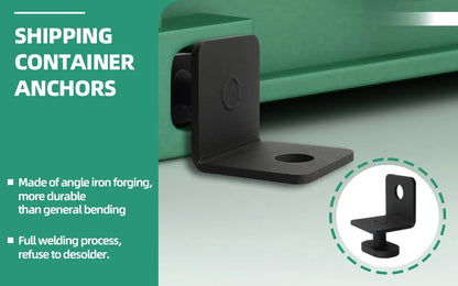 4 Pack Shipping Container Anchors Shipping Containers Side Twist Lock Shipping Container Tie Downs for Anchoring to Rock Floor