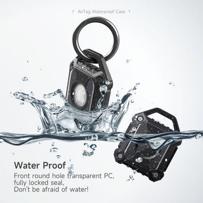 Waterproof Airtag Keychain Holder Case,Screw Full Cover Compatible with Apple AirTag Tracker Key Ring