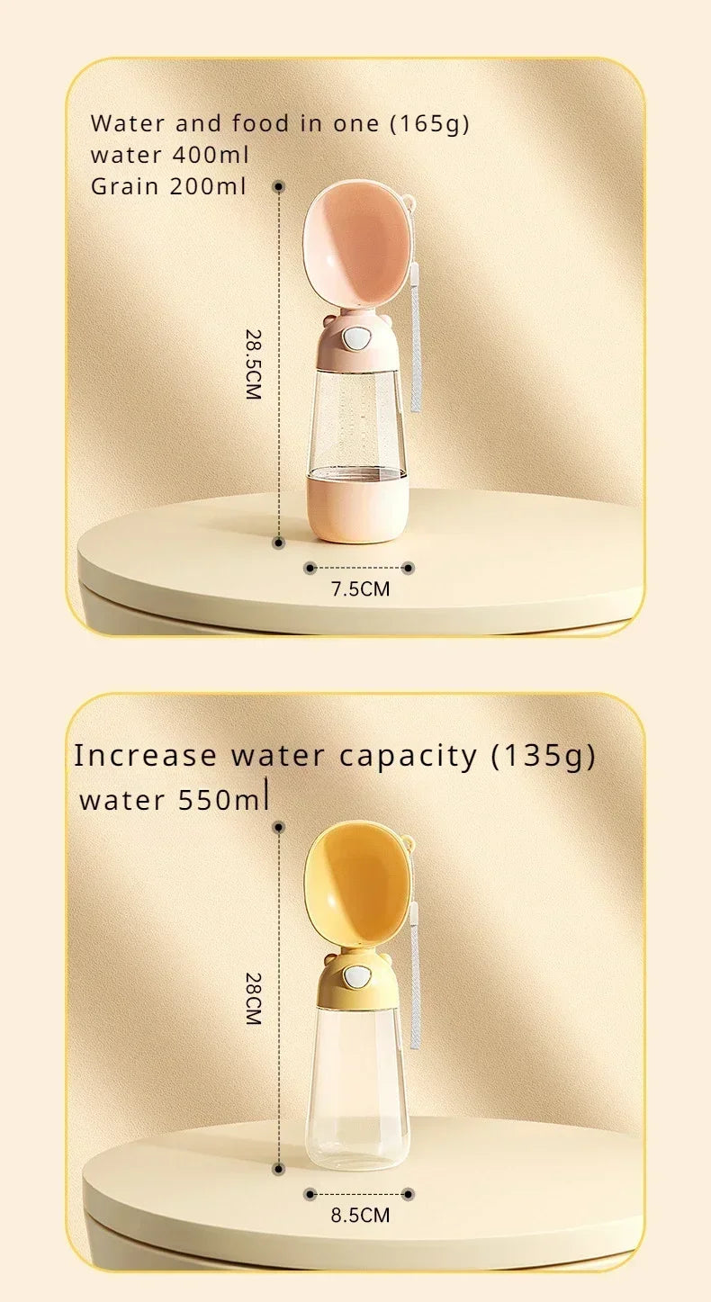 Dog Outdoor Water Bottle Outdoor Multifunctional Pet Tumblers Dog Water Feeder Portable Pet Water Fountain Supplies
