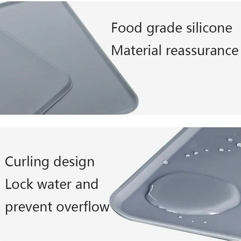 Silicone Pet Mat Pet Food Feeding Pad Waterproof Dog Cat Bowl Food Mat Puppy Feeder Tray Water Cushion Placemat