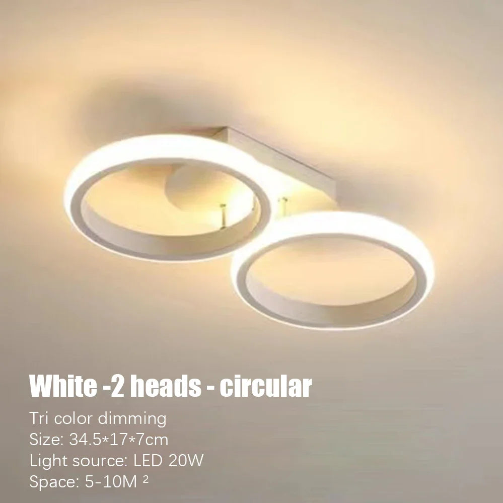 LED Ceiling Light 3 colors Modern Round Square-shaped For Hallway Bedroom Checkroom Living Room Restaurant Staircase Lighting