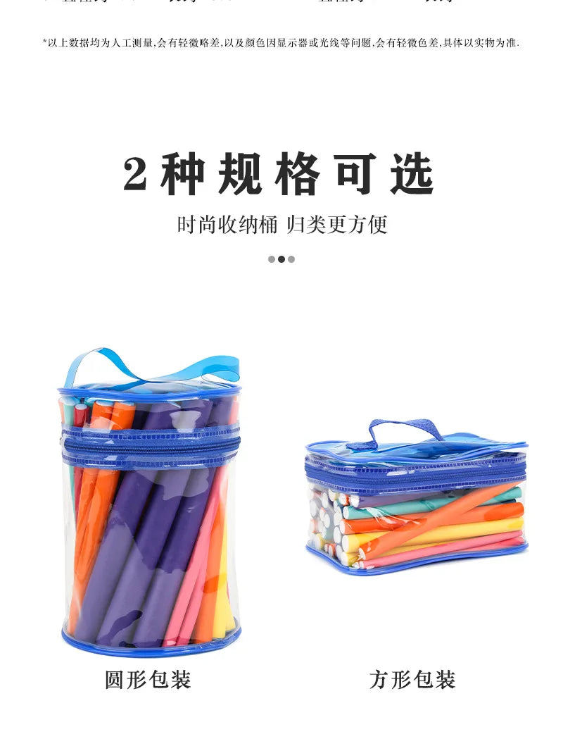 42pcs Flexible Hair Curling Rod Hair Curler Makers Soft Foam Bendy Twist Curls Flexi Rollers Styling Tools Hair Roller No Heat