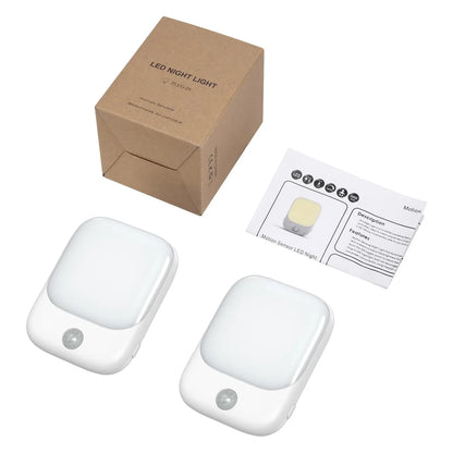 Smart LED Night Light with Sensor, Adjustable Brightness, Suitable for Bedroom, Bathroom, Corridor, Staircase, Kitchen - Plug-in