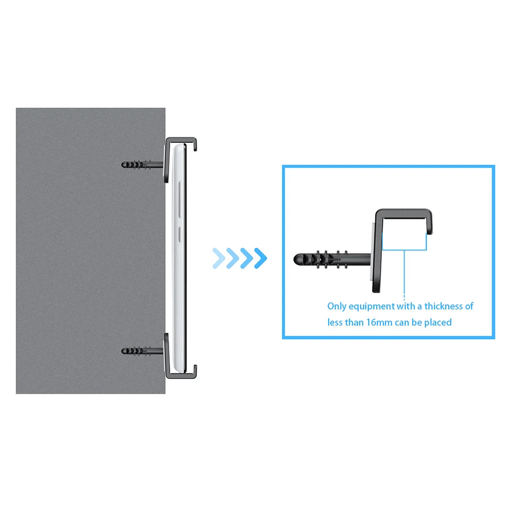 Tablet Wall Mount Holder Universal Tablet Stand Fixed by Adhesive Or Screw For iPad iPhone 16 15 14 Kindle Samsung Xiaomi Lenovo