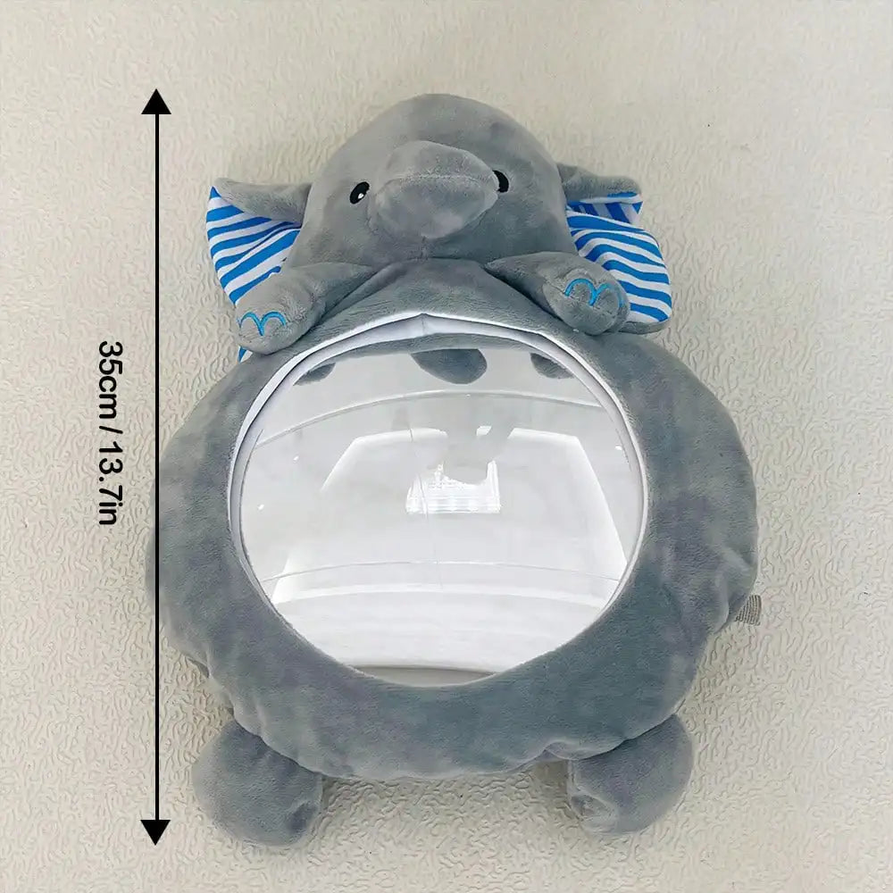 1PCS Easy View Baby Car Mirror, Safety Car Seat Cartoon doll Mirror for Rear Facing Infant, Wide Crystal Clear View,Shatterproof