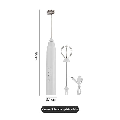 BINCOO Electric Milk Foamer Blender Stainless Steel Handheld Milk Frother Wireless Coffee Whisk Mixer Egg Beater Kitchen Tools