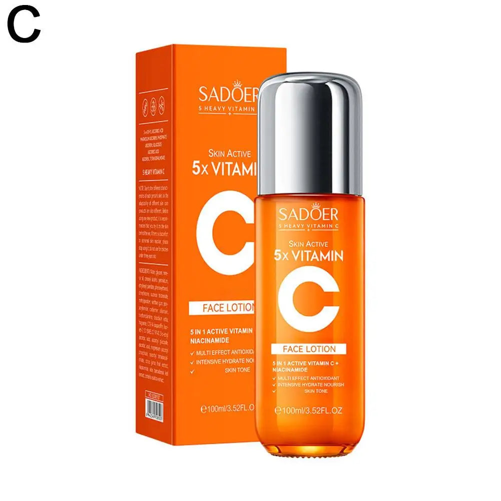 Vitamin C Skincare Set Collagen,hyaluronic Acid,glycerin 5 Fold Vitamin C Skincare Series Moisturizing Serum Face Care Set