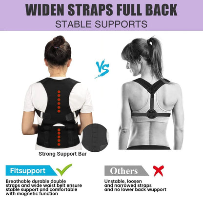 Posture Corrector Belt, Back Brace for Posture, Adjustable Back Support Straightener Shoulder Posture Support for Pain Relief