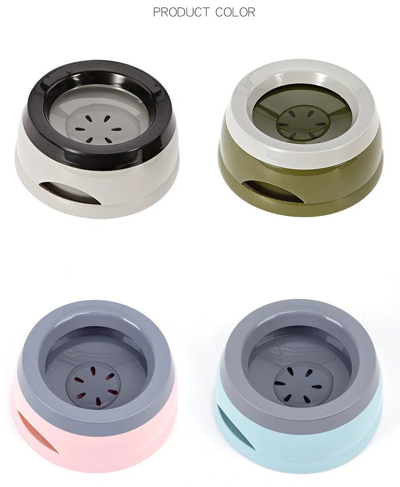Pet Dog Bowls Floating Not Wetting Mouth Cat Bowl No Spill Drinking Water Feeder Plastic Portable Dog Bowl Support Accessories