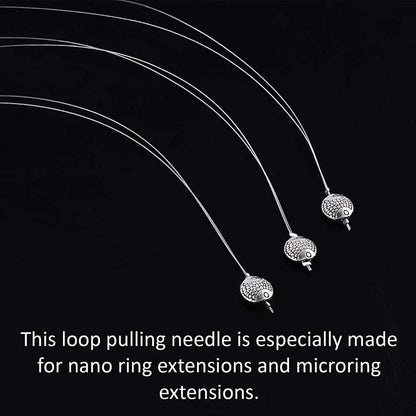Nano Loop Tools 6Pcs Nano Rings Loop Threader Pulling Tool for Nano Bead Hair Extensions  Nano Micro Ring Loop Threader Tools