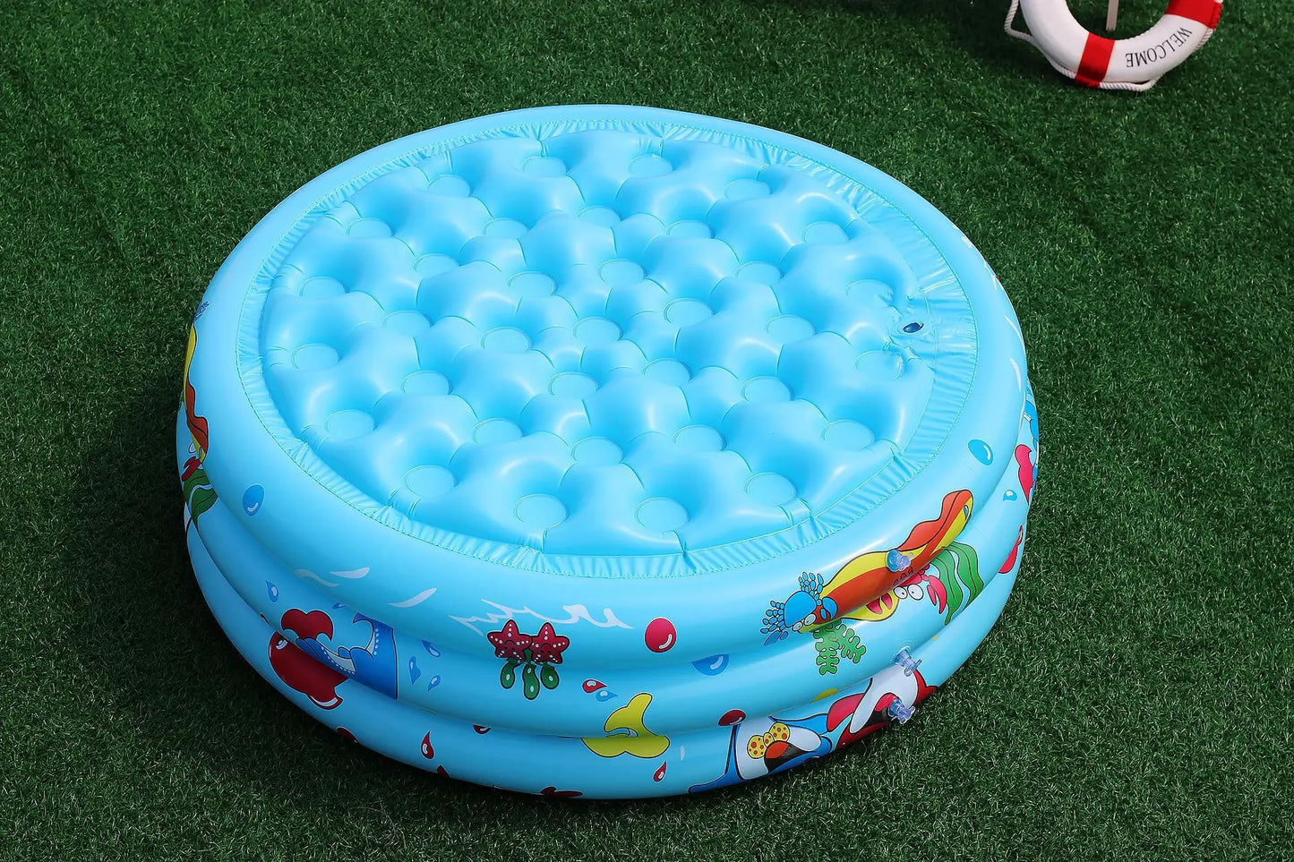 Reusable Inflatable Swimming Pool Double Layer Garden Portable Thickened For Kids Water Toys Party Round Indoor Outdoor Paddling