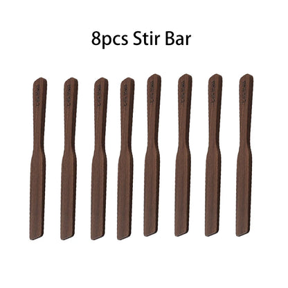 MHW-3BOMBER Durable Walnut Stirrers Vintage Solid Wood Textured Coffee Stirrers Exquisite Home Barista Kitchen Accessories