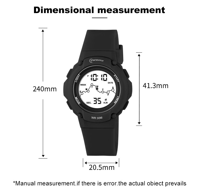 Kids Sport Watches Alarm Stopwatch Children Digital Watch For Boys Girls 30M Waterproof Cartoon Student Electronic Wristwatch