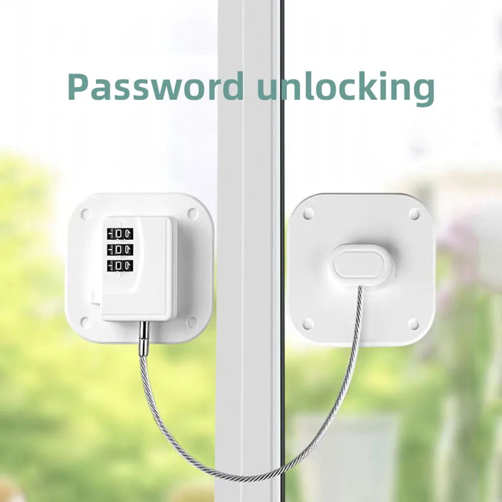 1 Piece Child Protection Locks Baby Cabinet Door Locks Refrigerator Locks High-Rise Anti-Falling Building Safety Code Lock