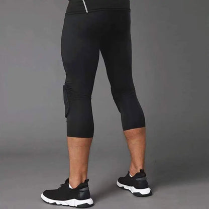 Knee Protection Sports Pants Athletic Basketball Knee Hex Pads Pants Knee Sports Protective Gear Sports Leggings