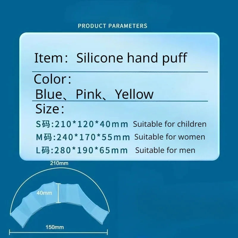 Swimming Flip Board Training Gloves Freestyle Rowing Sailor's Palm Silicone Pad Palm Duck Palm Fingertips Diving Equipment