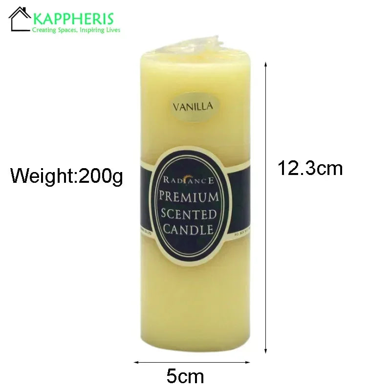 Flameless Pillar Candles Black Red Yellow Scented Candles Large Soy Wax Prayer Church Candles Aromatherapy