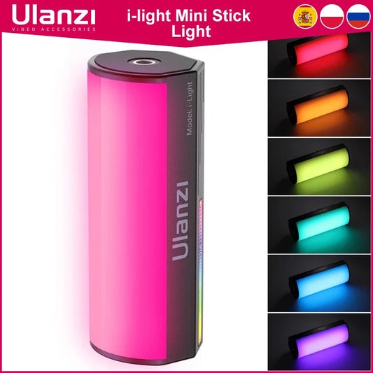 Ulanzi i-Light Handheld Light Stick RGB Led Video Light 2500-9000K Photography Light Rgb Ice Light Tube Light for Youtube Live