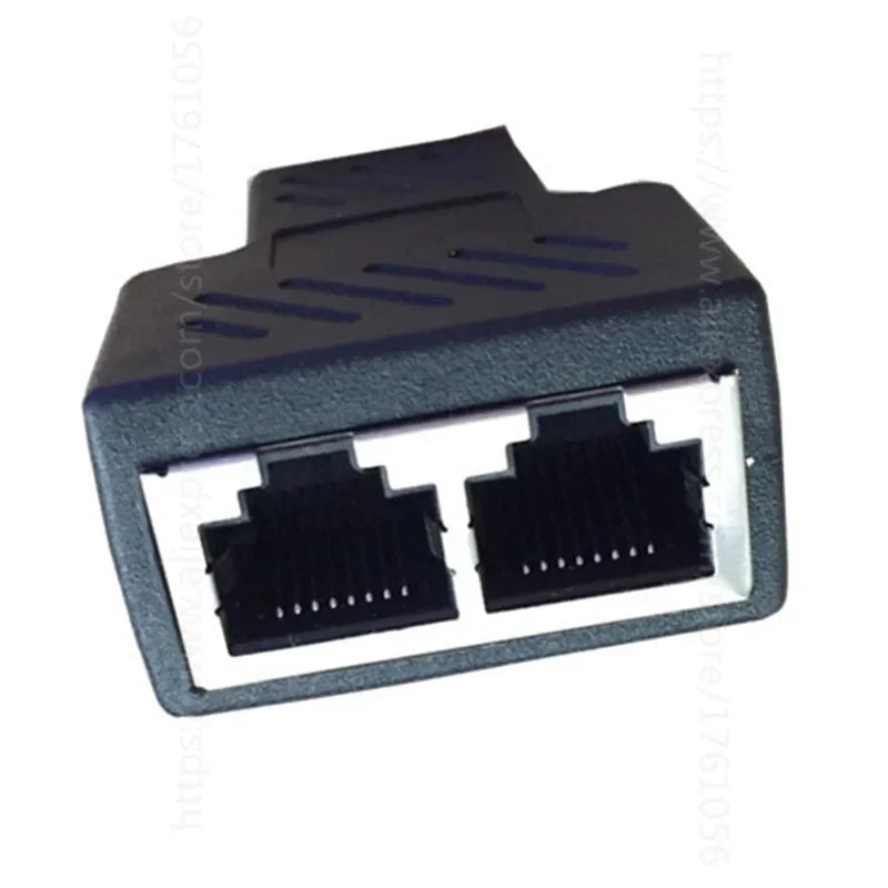 1 To 2 Ways RJ45 LAN Ethernet Network Cable Female Splitter Connector Adapter For Laptop Docking Stations
