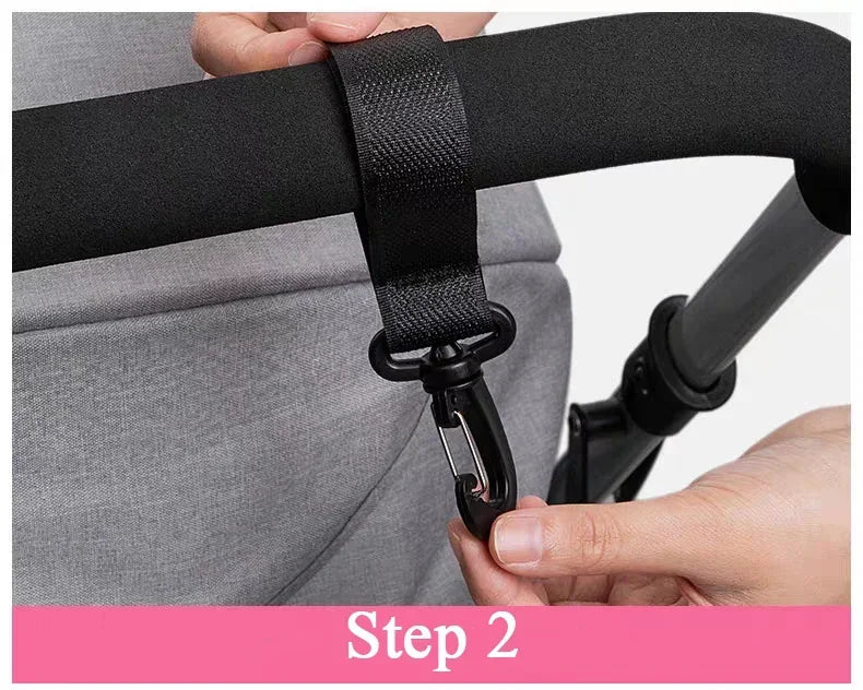 2/5pcs Organizer Diaper Bag Shopping Pram Hook Buckle Stroller Hanger Stroller Hooks Buckles Clip Aluminum Alloy Carabiner Cart